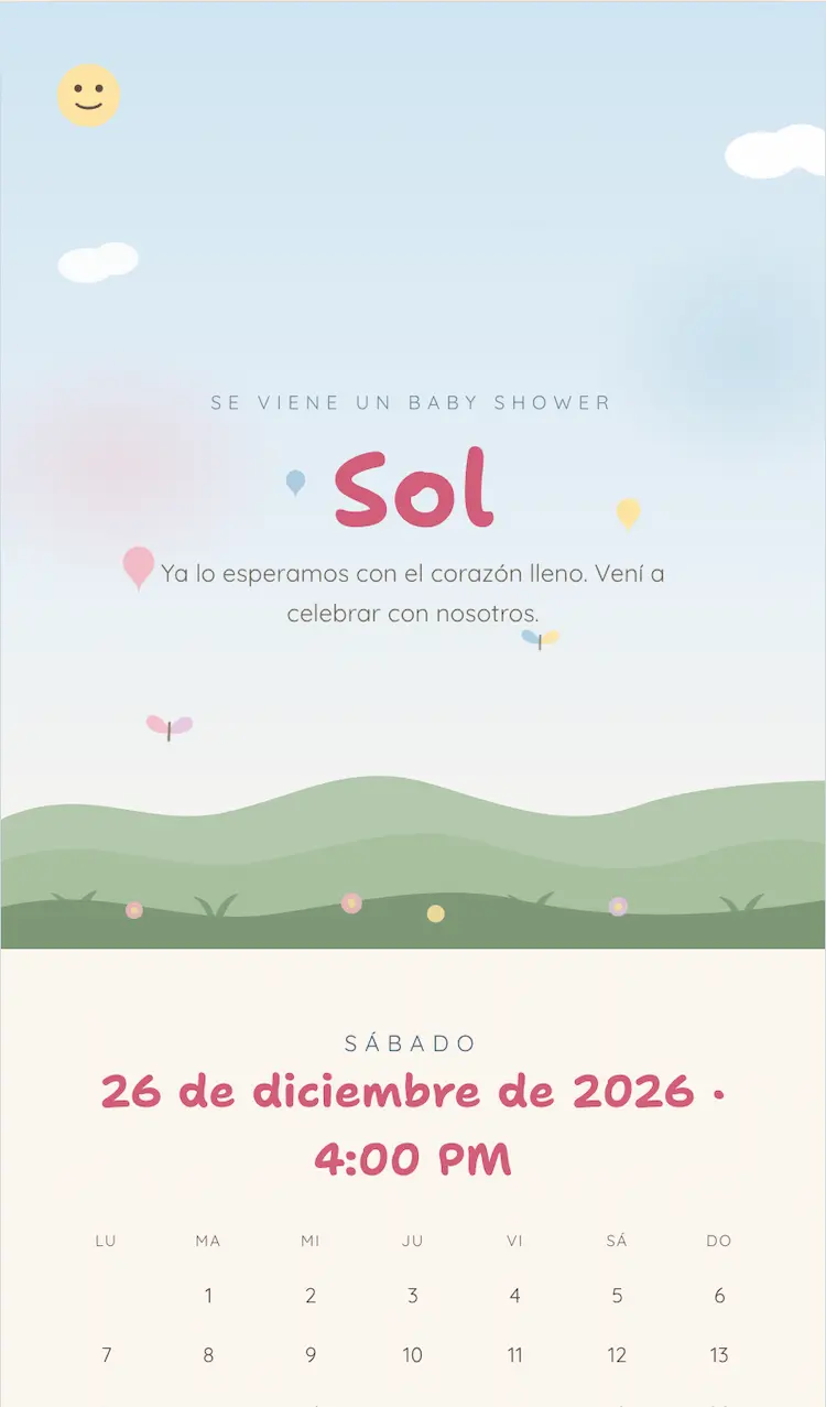 Vista previa de Baby shower acuarela